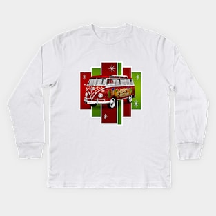 Santa Van Kids Long Sleeve T-Shirt